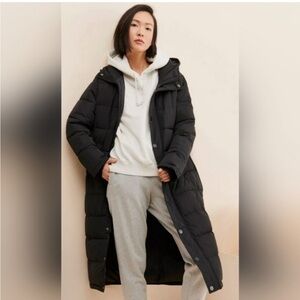 Universal Standard x Free People Black Puffer Coat - Size L (fits a 2-3x)